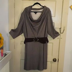BOGO Jessica Howard 24W Belted Cowl Neck Dress